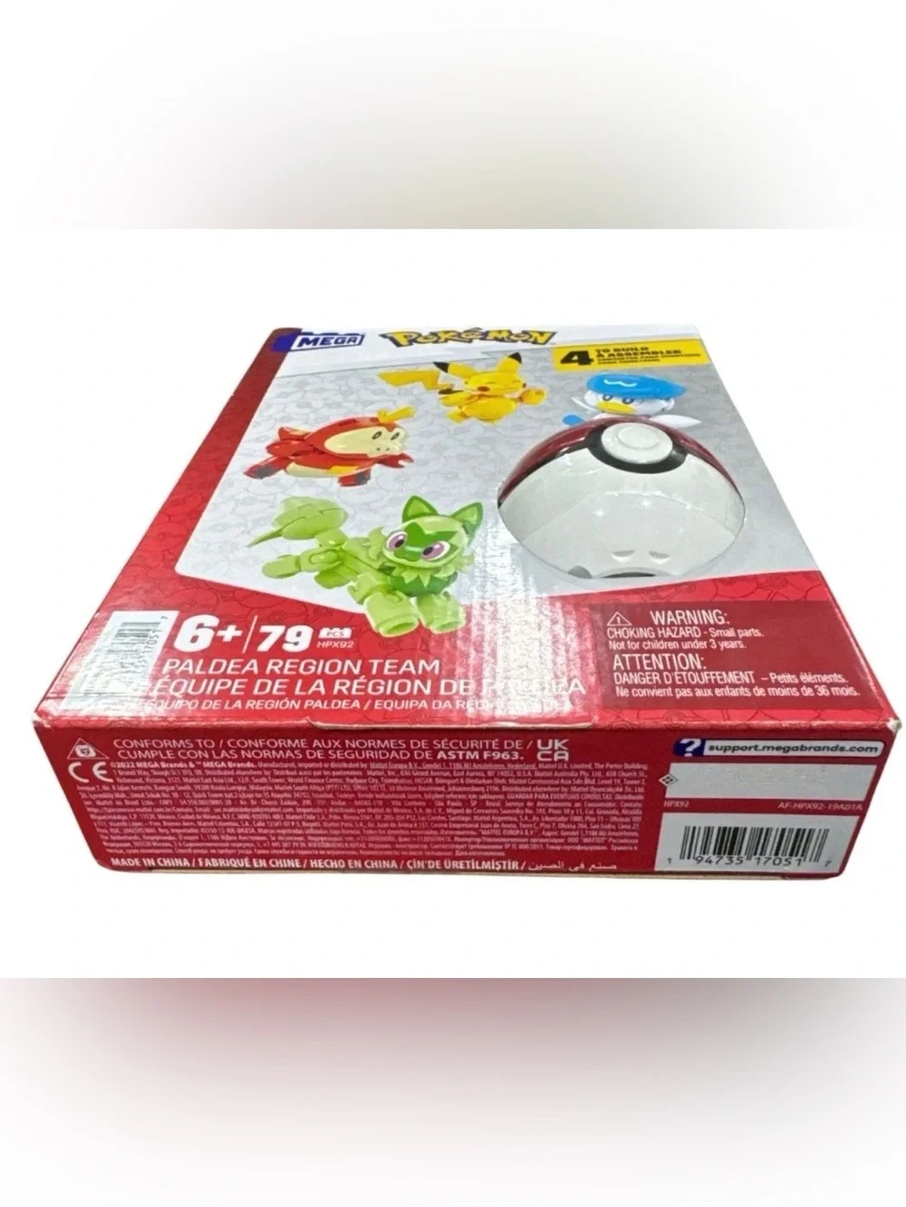 Pokémon Paldea Region Team Toy Set – Red/Yellow/Blue/Green